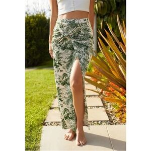 Daily Practice Anthropologie Bluebell Island Ruched Maxi Skirt, Plus 3x EUC